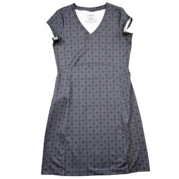 L.L. Bean Lycra Active Geometric Print Dress Small - Picture 2 of 12